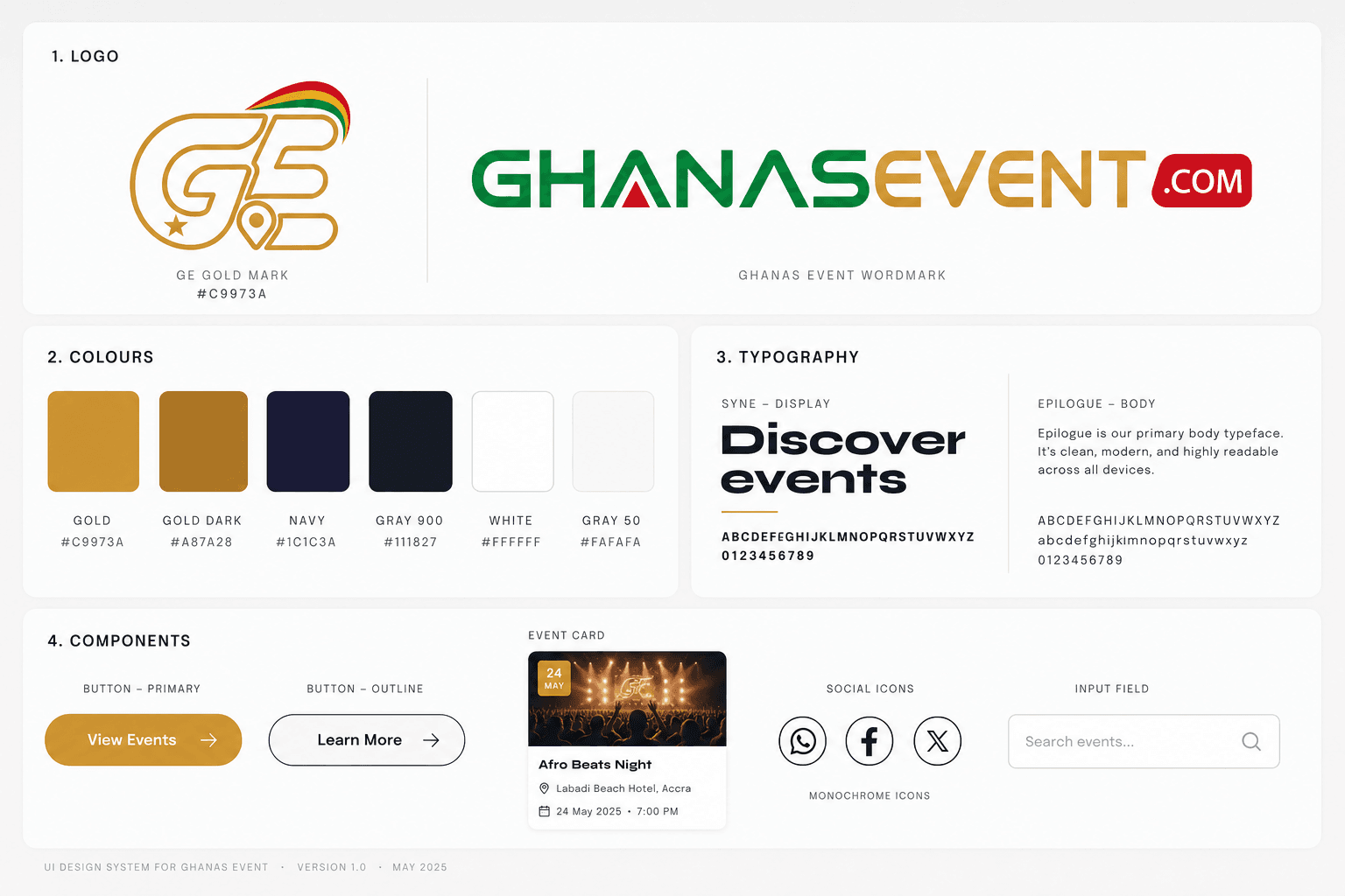 Ghanas Event design system and UI kit