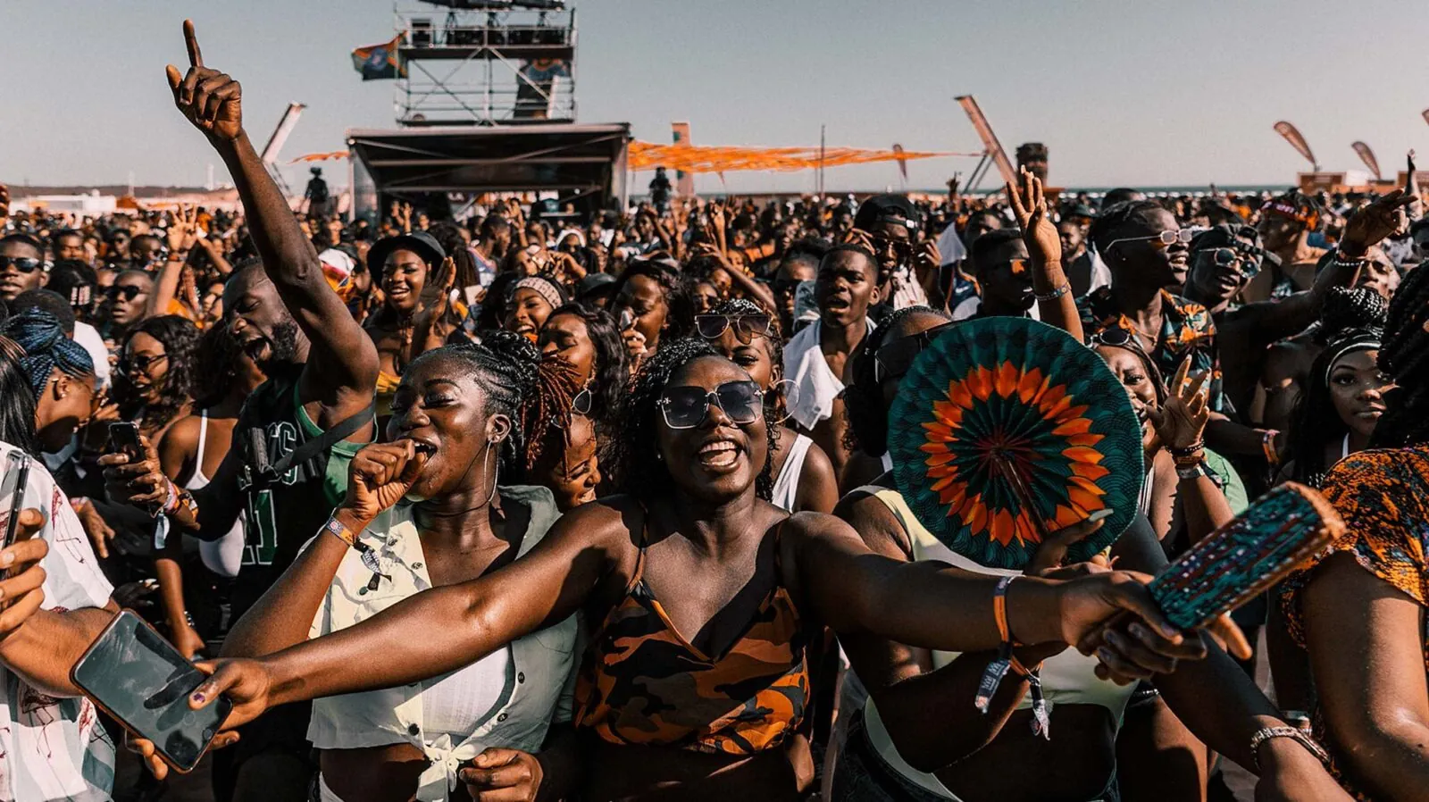 Audience at a live event in Ghana