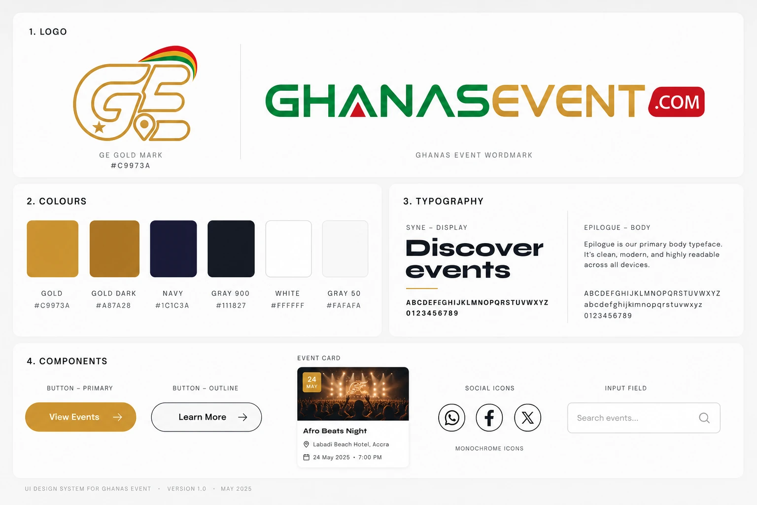 Ghanas Event design system and UI kit